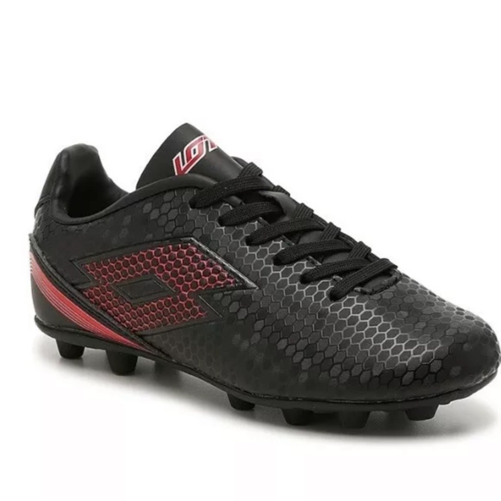 BRAND NEW IN BOX! Youth's Lotto Sport Soccer Cleats Spectrum Elite Red/Black